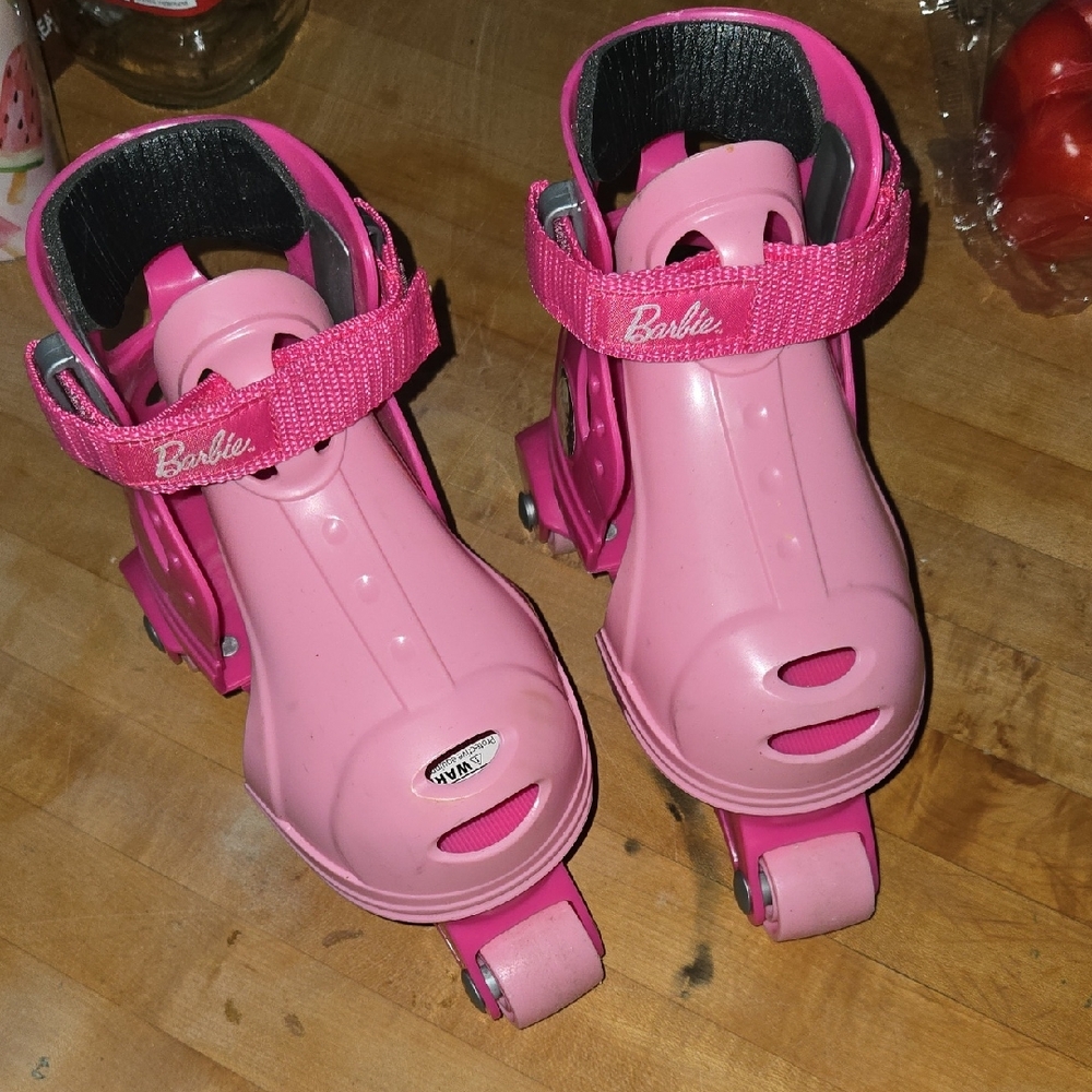 Barbie My First Skates Pink Kids Adjustable Roller Skates